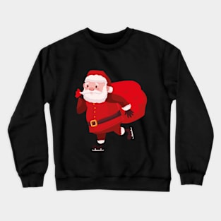 santa on giving gifs Crewneck Sweatshirt